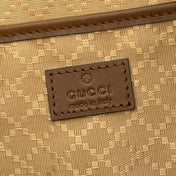 GUCCI 26S SHOULDER BAG 31 IN WARM BEIGE AND BROWN CANVAS