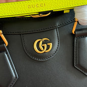 GUCCI 26S DIANA TOTE BAG 27 IN BLACK CALFSKIN