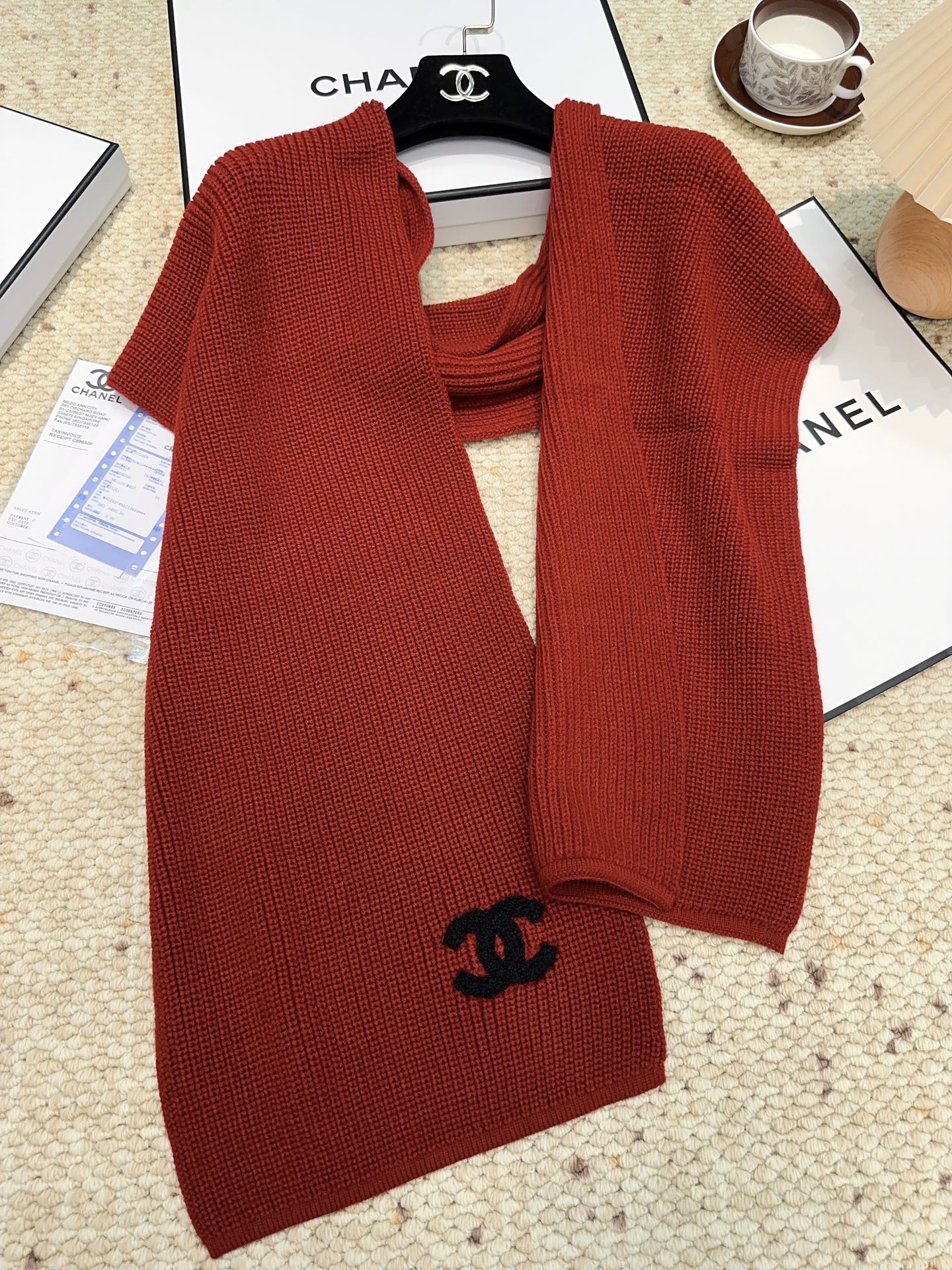 CHANEL 25S SCARF 175 IN WOOL 991921