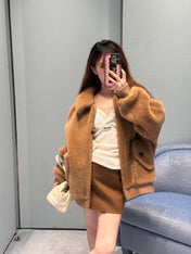 MIUMIU FLEECE-LINED JACKET STYLE 725
