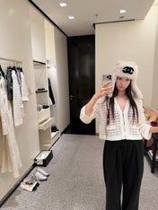 CHANEL 25S OPEN-KNIT CARDIGAN 617