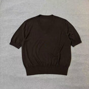 PRADA 26S SHORT-SLEEVE V-NECK SWEATER 1165