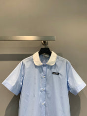 MIUMIU 26S PREPPY SHORT SLEEVE SHIRT 983