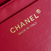 CHANEL 26S CLASSIC FLAP MEDIUM 23 IN NATURAL RAFFIA AND PINK CALFSKIN GOLD HARDWARE