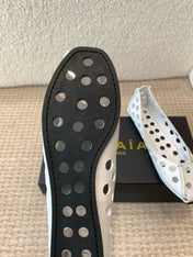 PERFO BALLET FLATS IN WHITE CALFSKIN