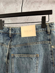 Loewe A-line Skirt Blue Polyester Fiber