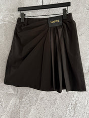 Loewe Draped Skirt Brown Polyester Fiber