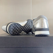 CC MARY JANE SNEAKER IN SILVER LAMBSKIN