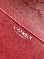 CHANEL 26S SOUPLISSIMO MAXI FLAP 39 IN BROWN GRAINED CALFSKIN SILVER HARDWARE