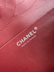 CHANEL 26S SOUPLISSIMO MAXI FLAP MEDIUM 32 IN BROWN GRAINED CALFSKIN SILVER HARDWARE
