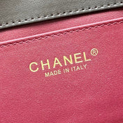 CHANEL 26S FLAP BAG 25 IN DARK BROWN QUILTED SUEDE