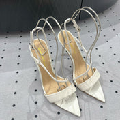 GIANVITO ROSSI 26S STRAPPY HIGH-HEEL SANDALS 110 MM IN WHITE CALFSKIN