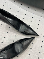CLASSIC PUMPS 65MM IN BLACK LIZARD PATTERN CALFSKIN