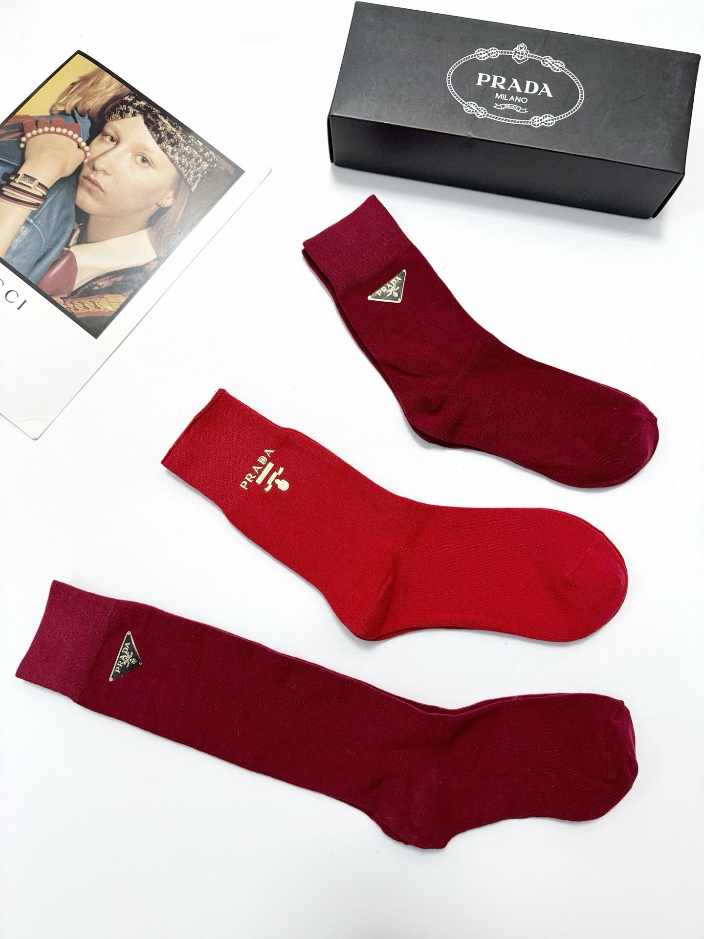 PRADA 26S CREW SOCKS 544099 (1 BOX)