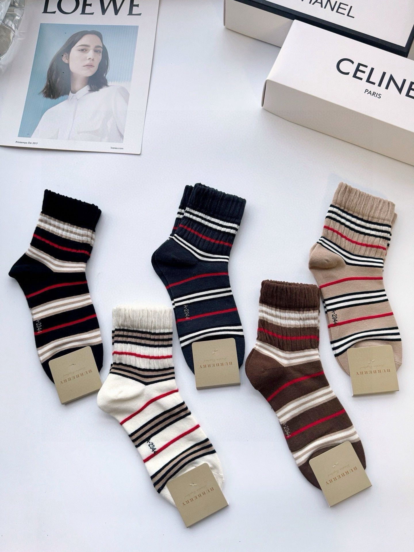 BURBERRY 26S ANKLE SOCKS 562521 (1 BOX)