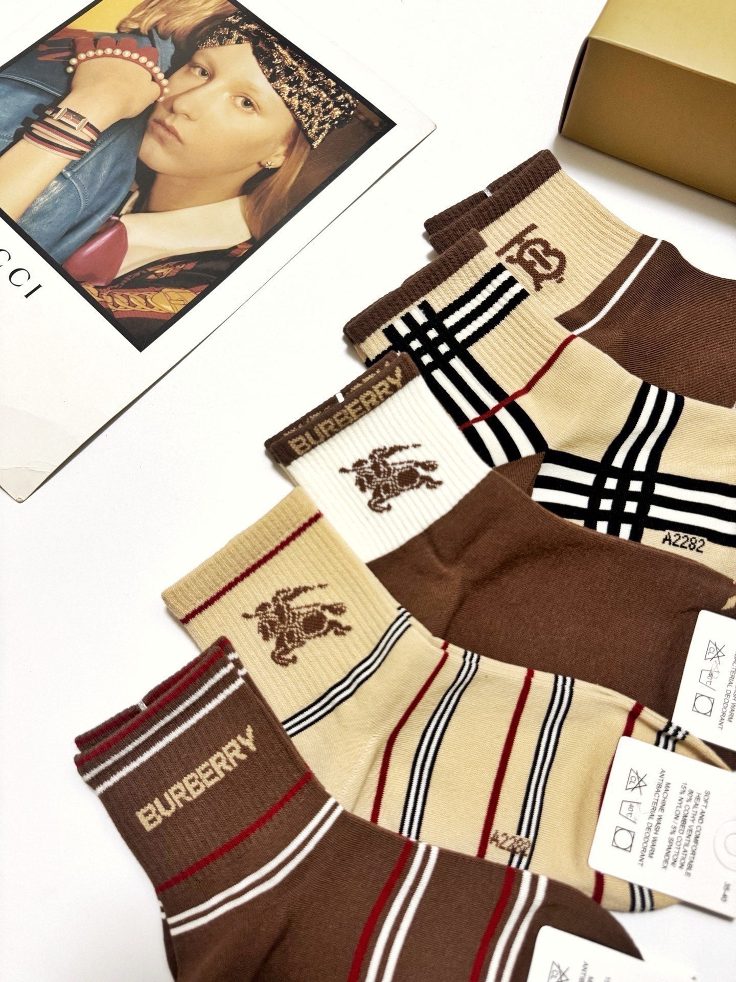 BURBERRY 26S ANKLE SOCKS 895514 (1 BOX)