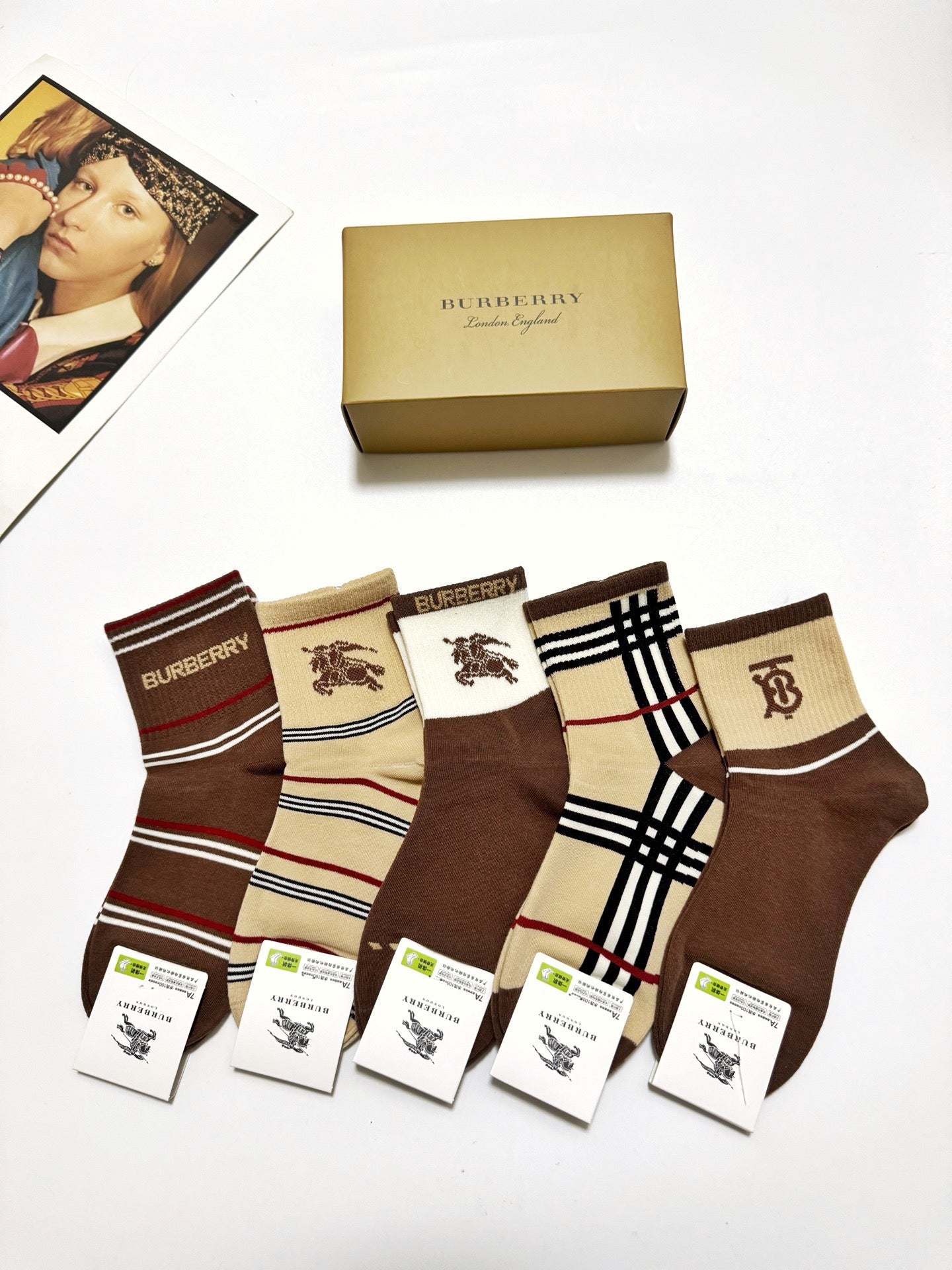 BURBERRY 26S ANKLE SOCKS 895514 (1 BOX)