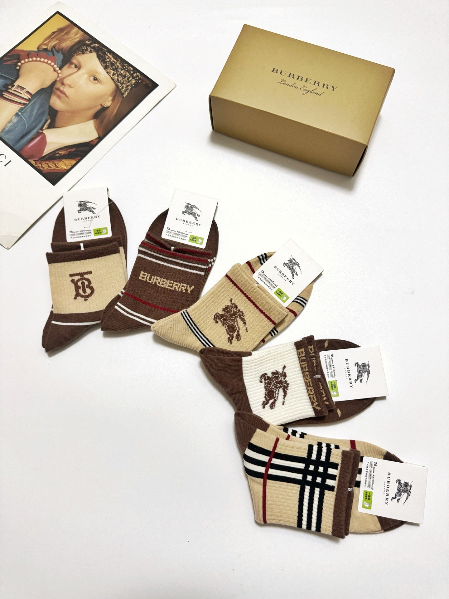 BURBERRY 26S ANKLE SOCKS 895514 (1 BOX)
