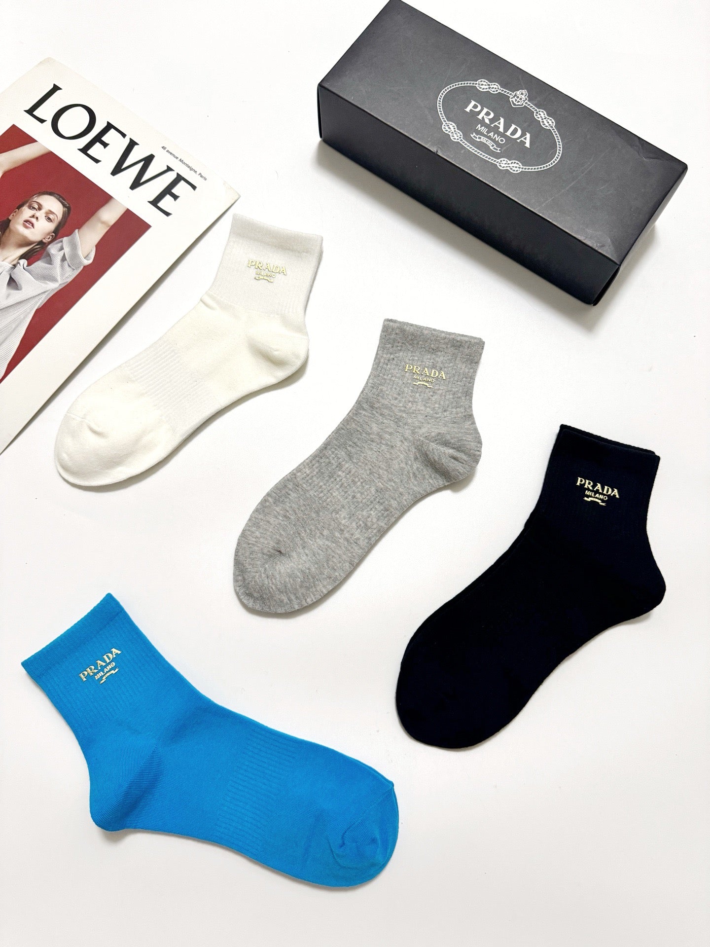 PRADA 26S ANKLE SOCKS 315691 (1 BOX)
