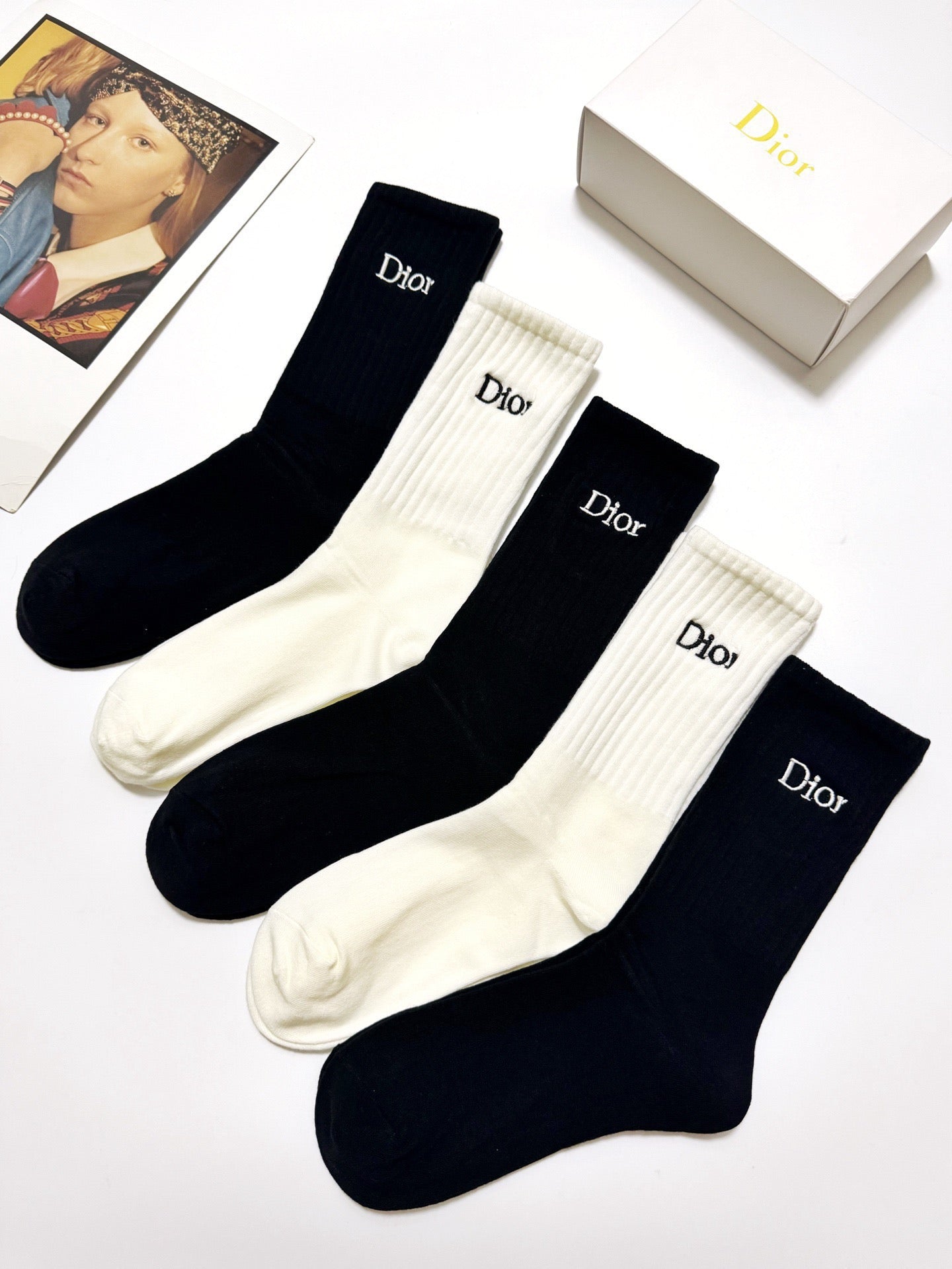 DIOR 26S CREW SOCKS 405366 (1 BOX)