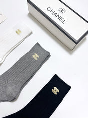 CHANEL 26S CREW SOCKS 405379 (1 BOX)