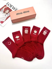 MIUMIU 26S CREW SOCKS 407170 (1 BOX)
