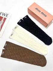 MIUMIU 26S CREW SOCKS 407184 (1 BOX)