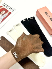 MIUMIU 26S CREW SOCKS 407184 (1 BOX)