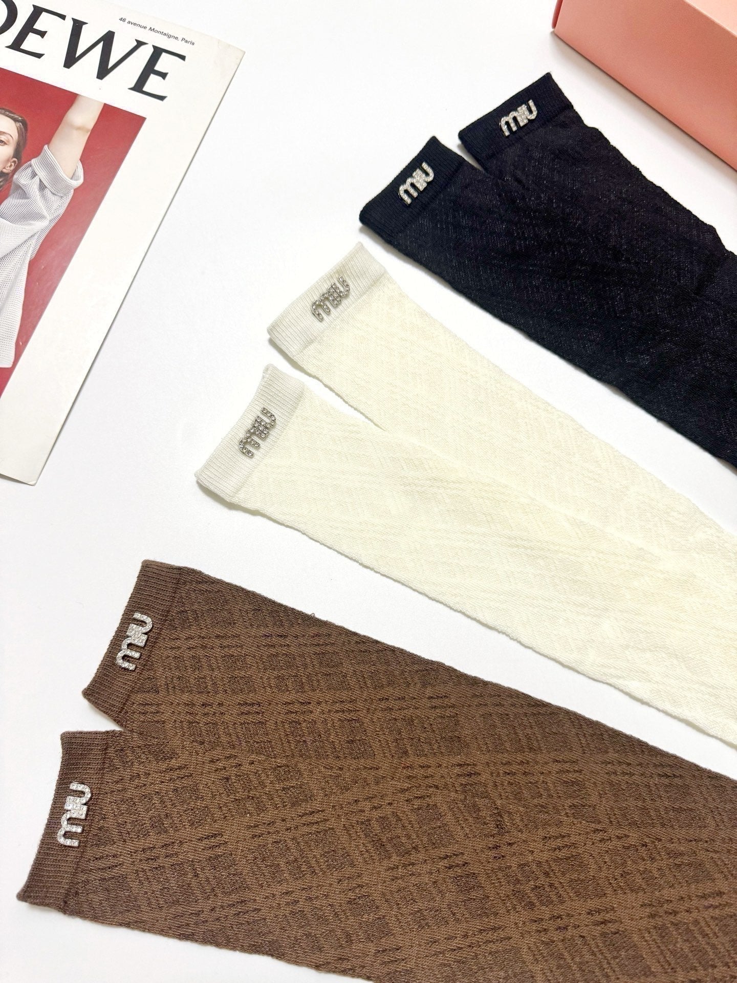 MIUMIU 26S CREW SOCKS 407184 (1 BOX)
