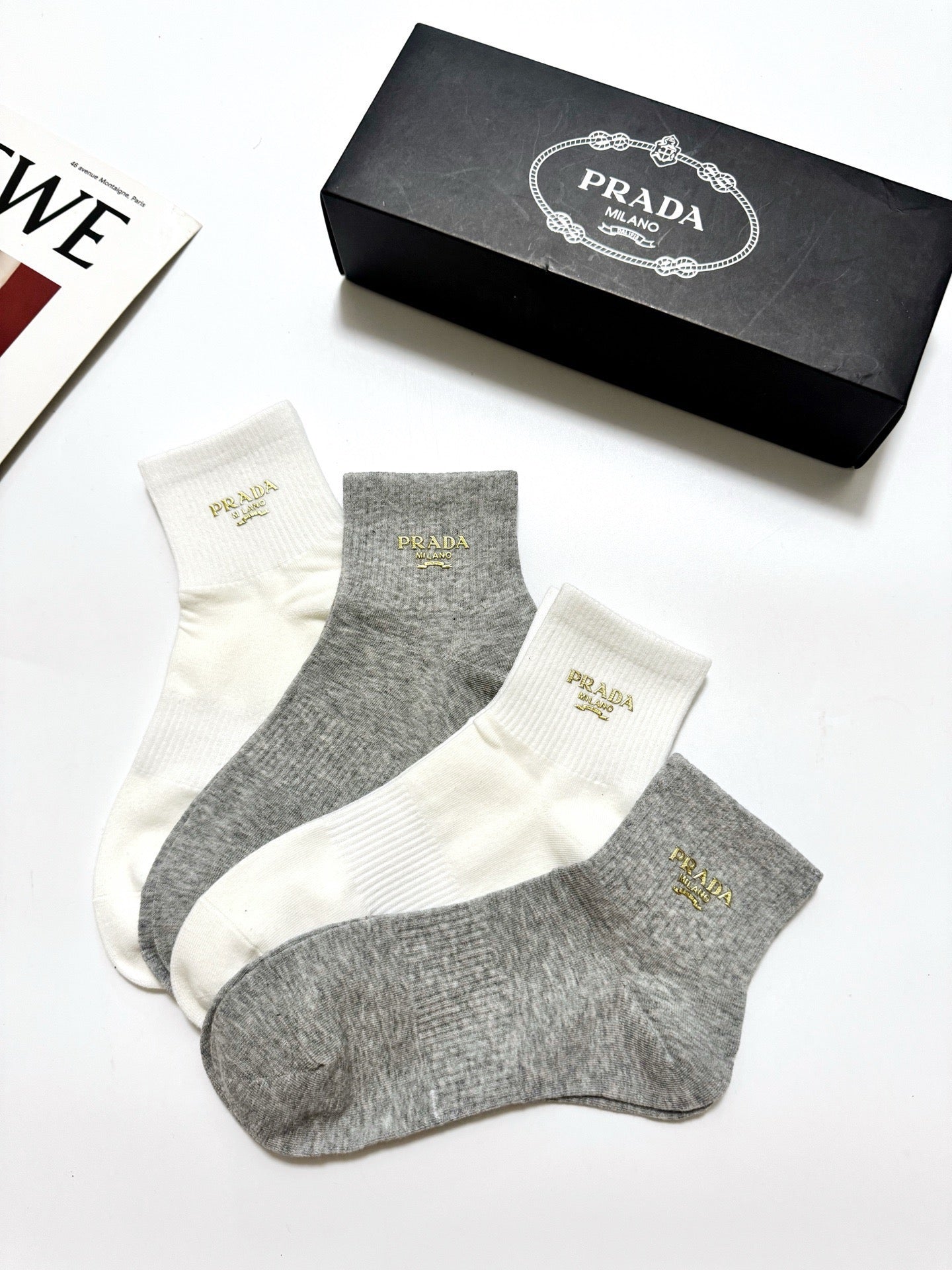 PRADA 26S ANKLE SOCKS 408733 (1 BOX)
