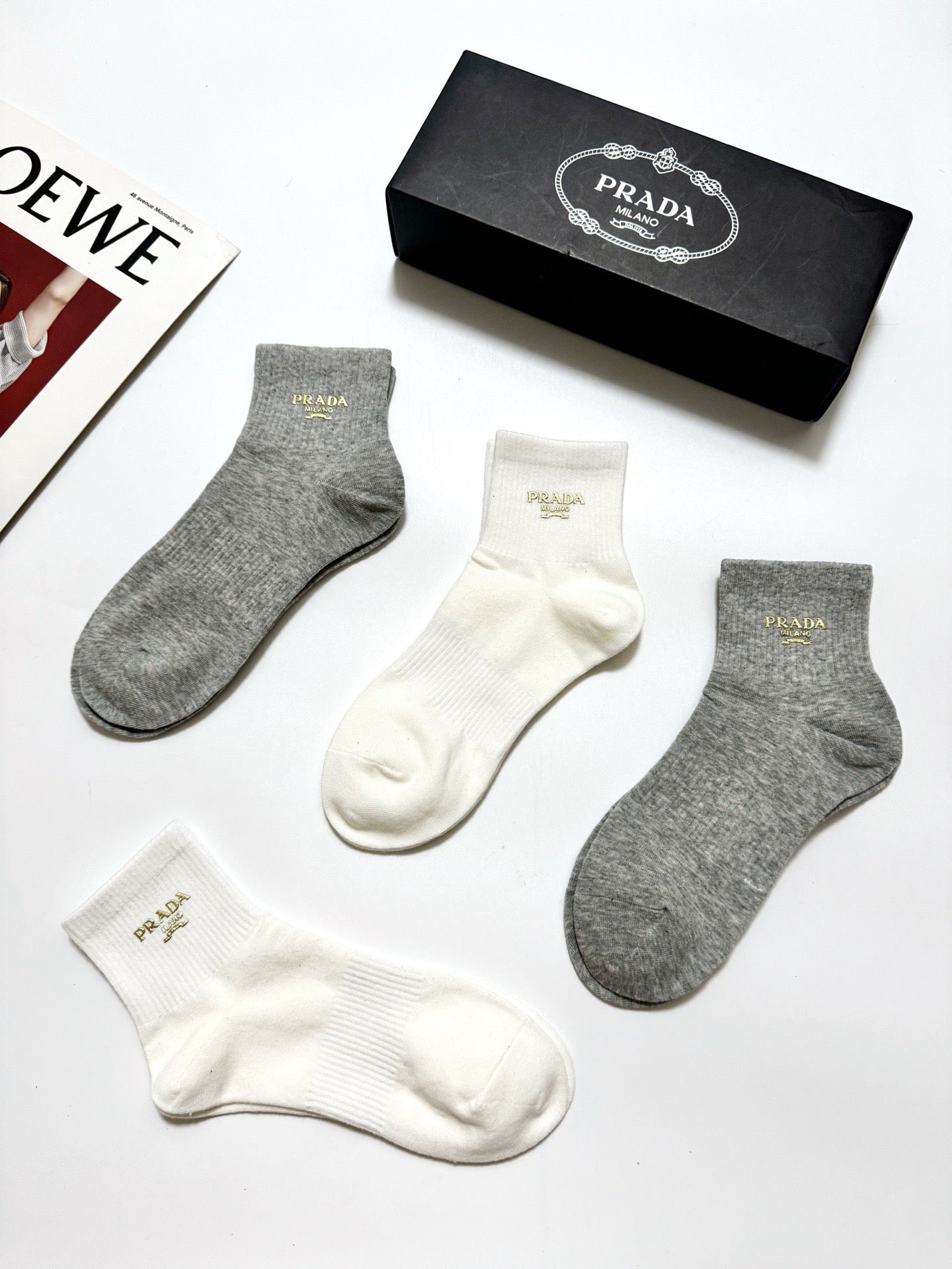 PRADA 26S ANKLE SOCKS 408733 (1 BOX)