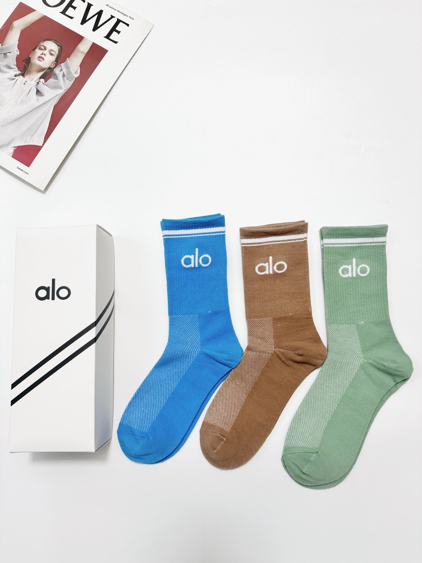 ALO 26S CREW SOCKS 410288 (1 BOX)
