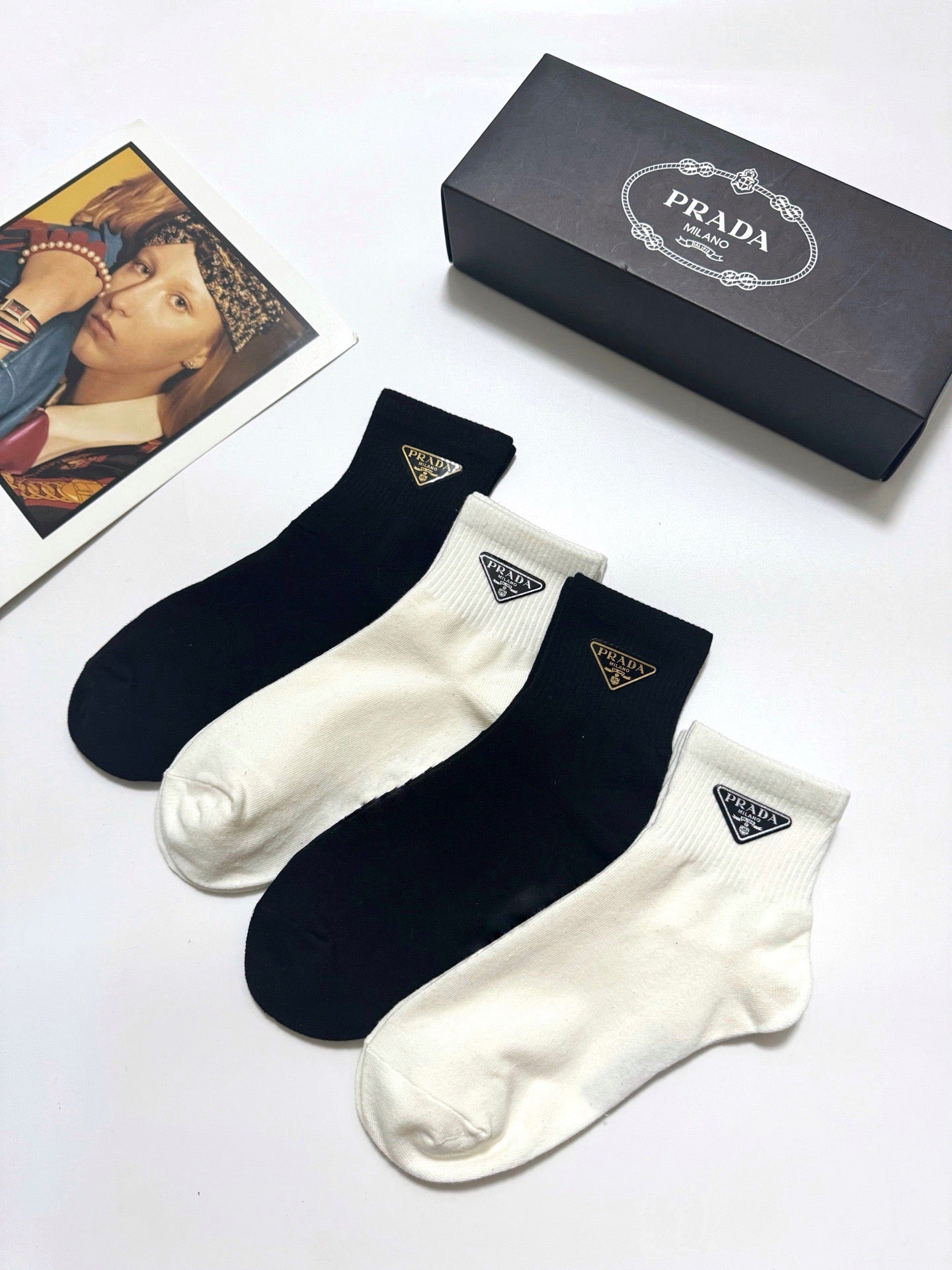 PRADA 26S ANKLE SOCKS 410292 (1 BOX)