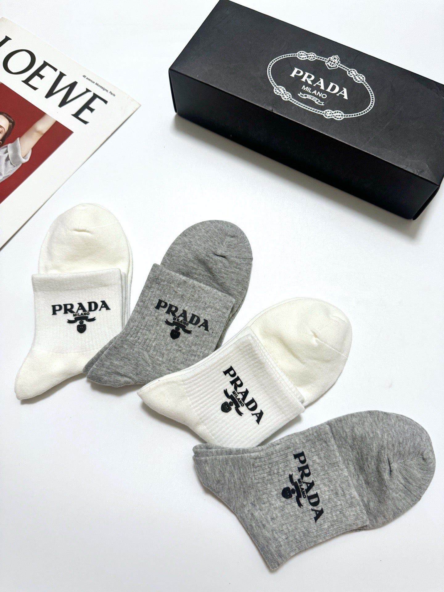 PRADA 26S ANKLE SOCKS 410299 (1 BOX)