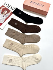 MIUMIU 26S CREW SOCKS 417708 (1 BOX)