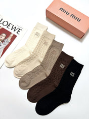MIUMIU 26S CREW SOCKS 417708 (1 BOX)
