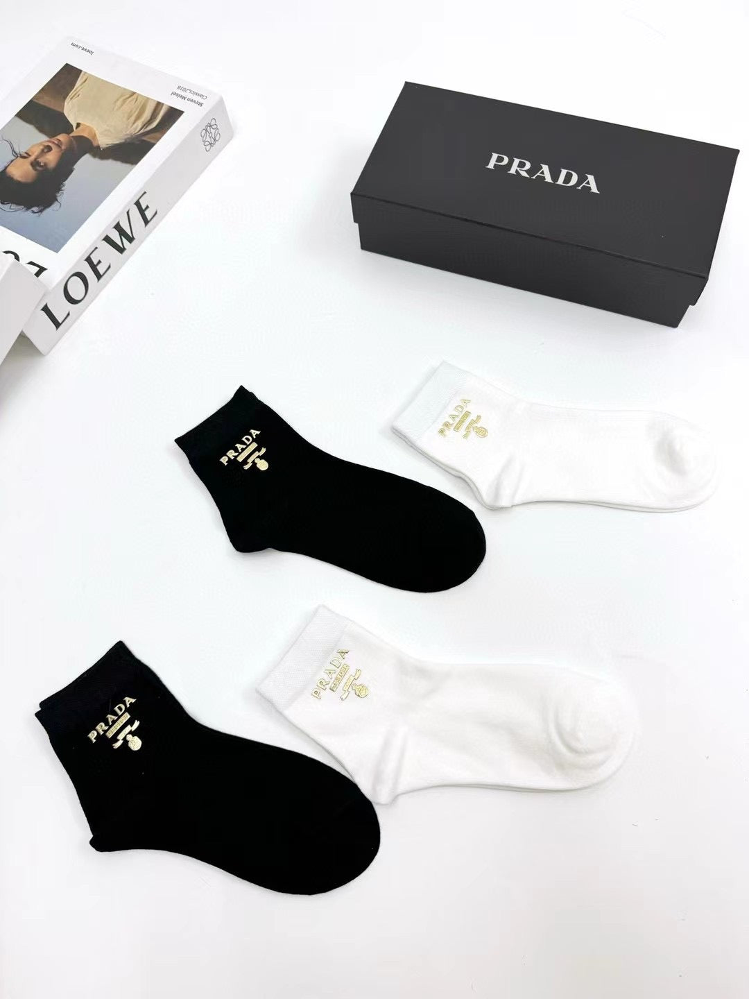 PRADA 26S ANKLE SOCKS 423092 (1 BOX)