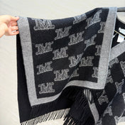 MAX MARA 25S FRINGED KNIT CAPE 163