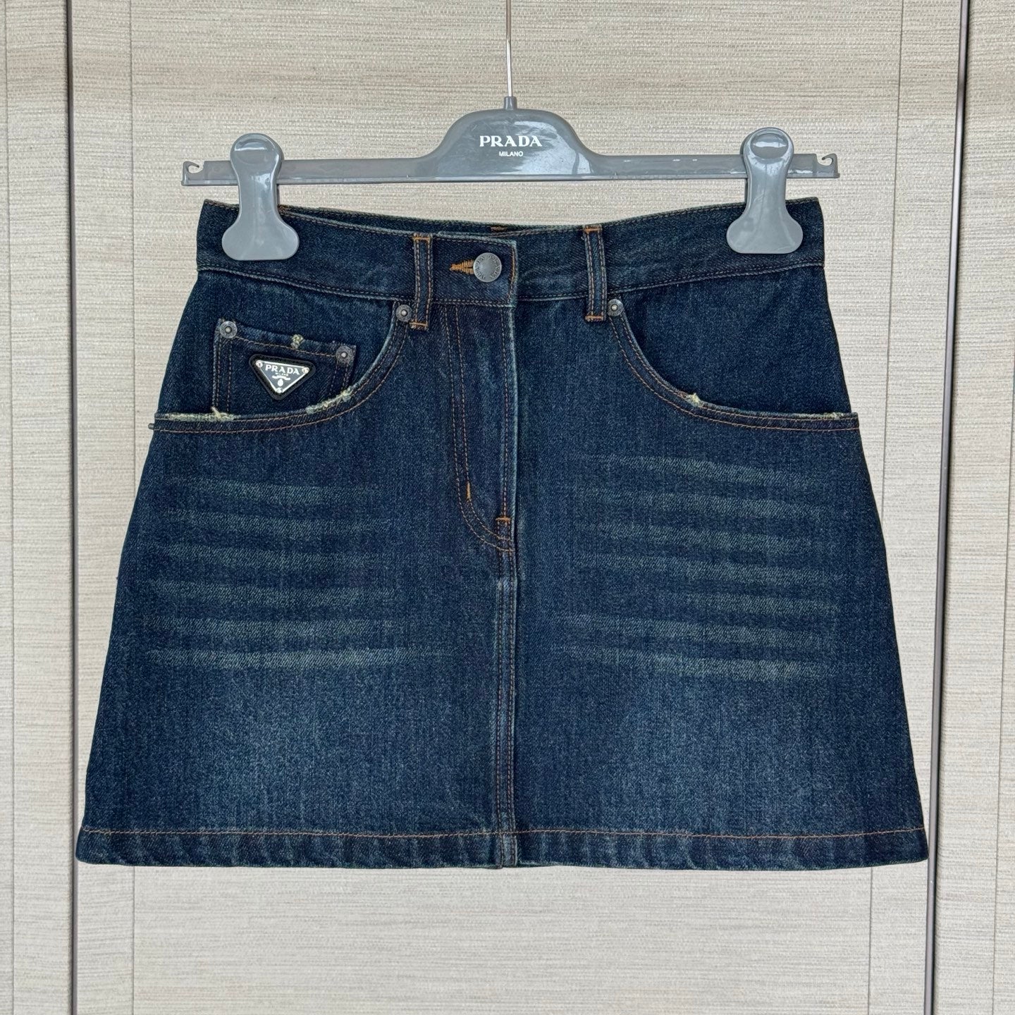 PRADA 26S DENIM MINI SKIRT 1223