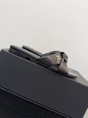 LACE MULE 2 CM IN BLACK LAMBSKIN