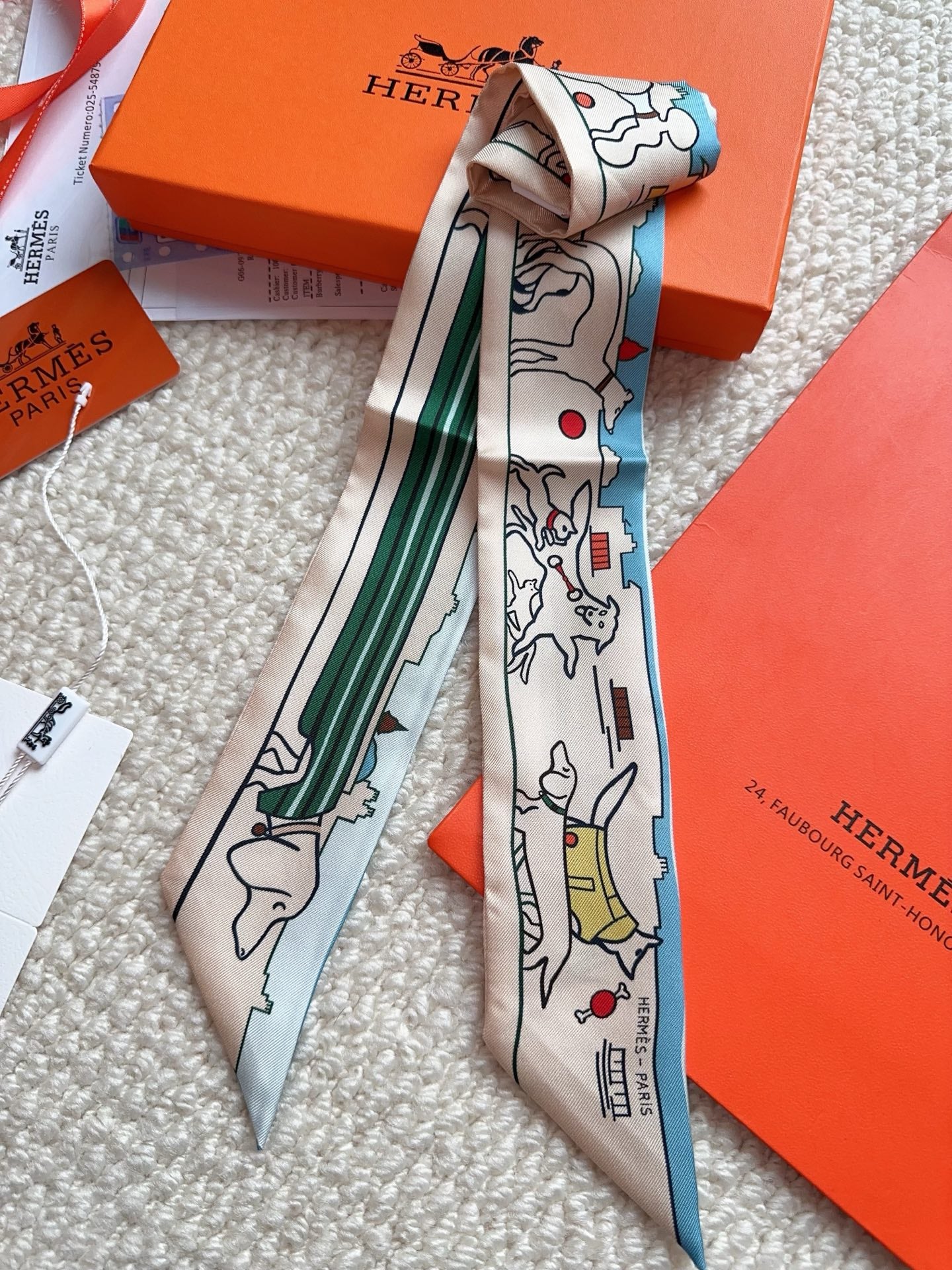 HERMES 26S SCARF 86 IN SILK 309597