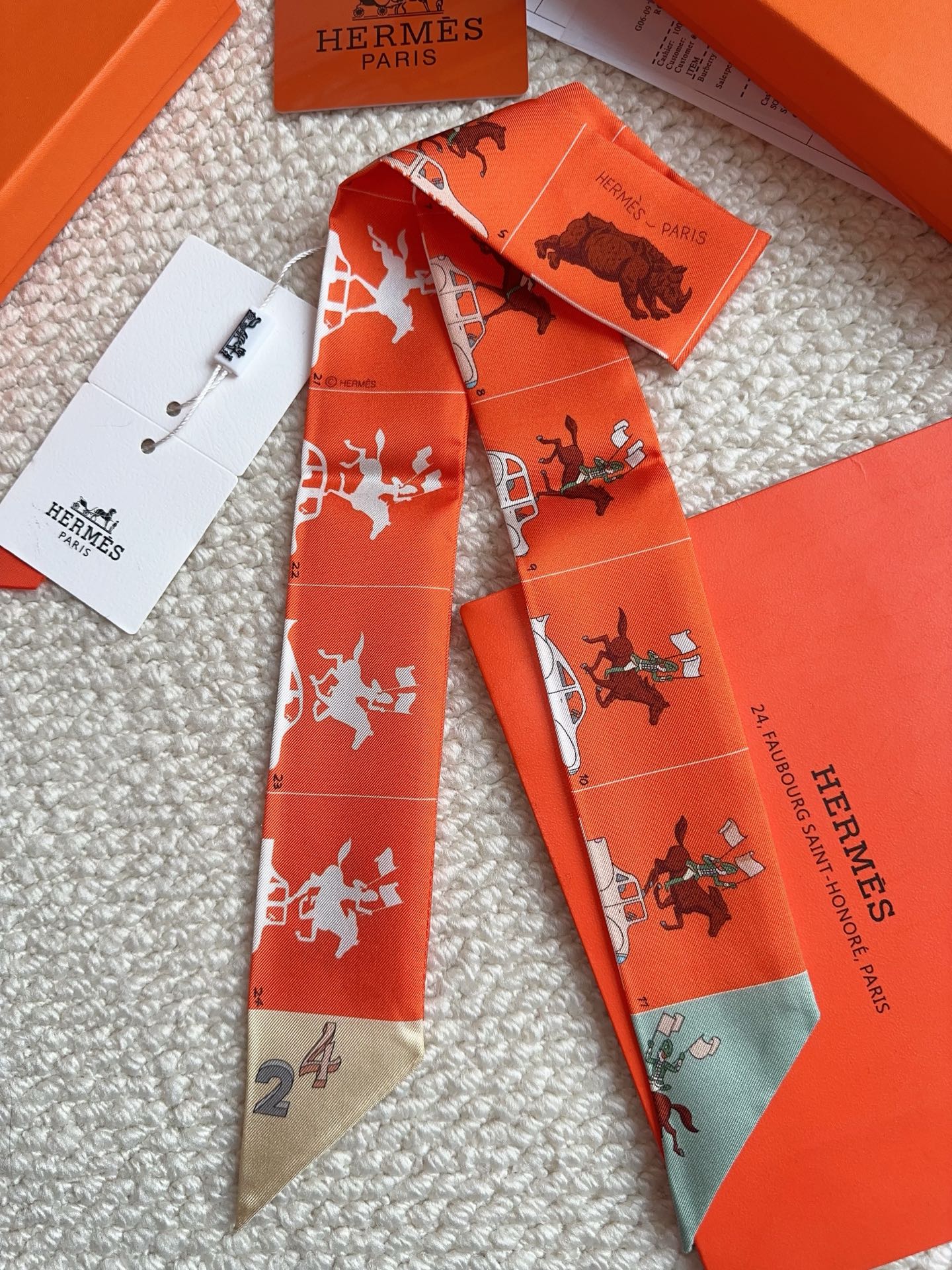 HERMES 26S SCARF 86 IN SILK 309602