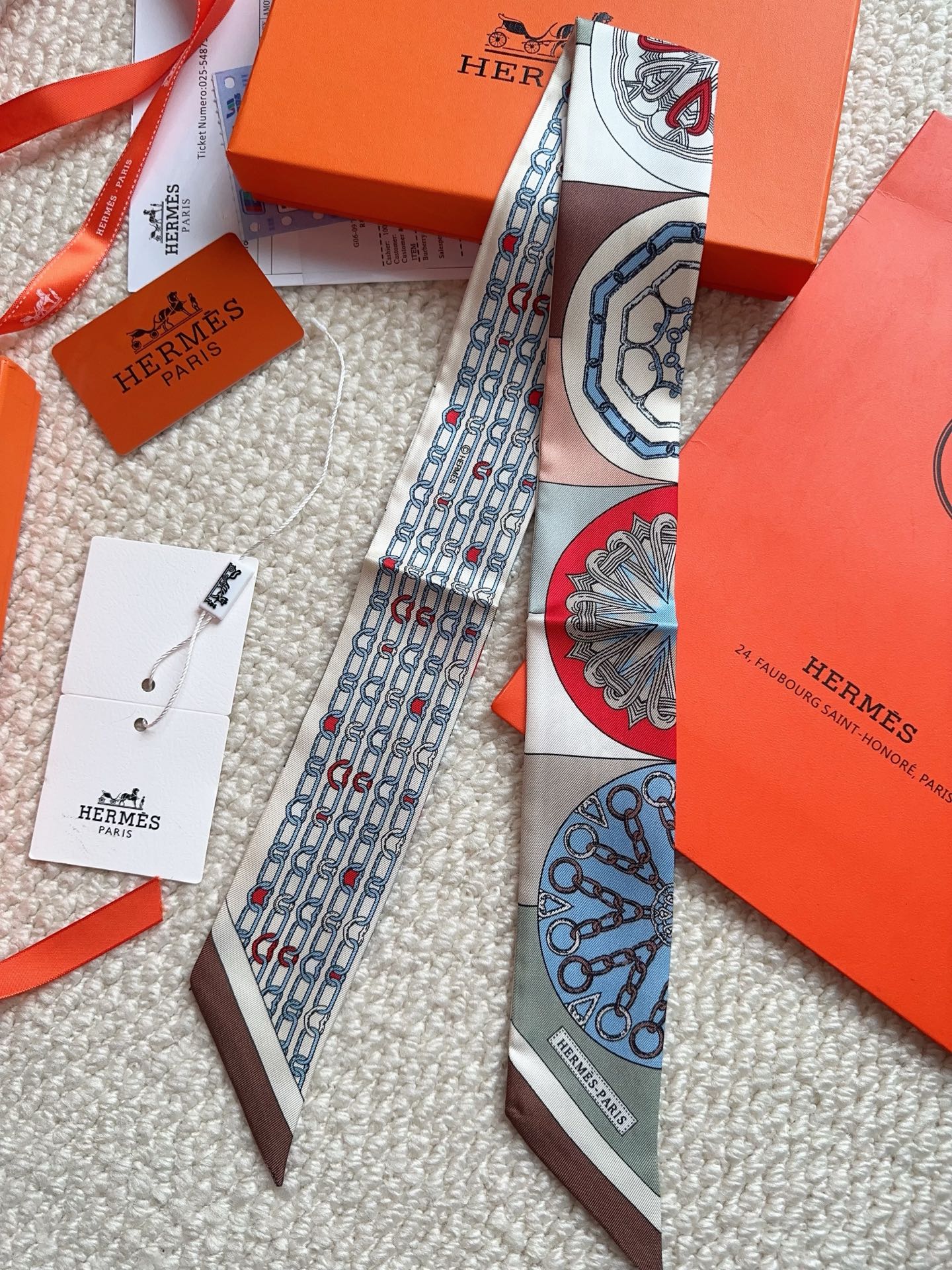 HERMES 26S SCARF 86 IN SILK 309605
