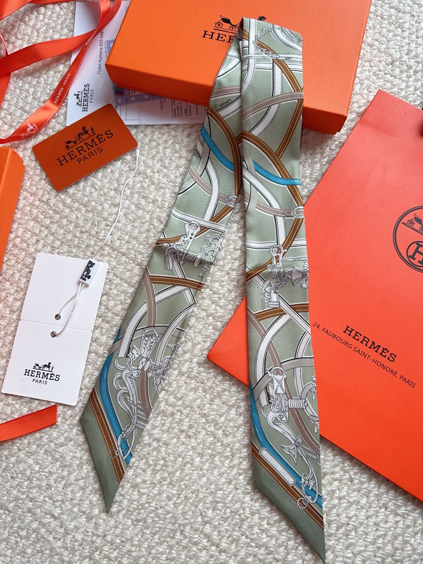 HERMES 26S SCARF 86 IN SILK 309613