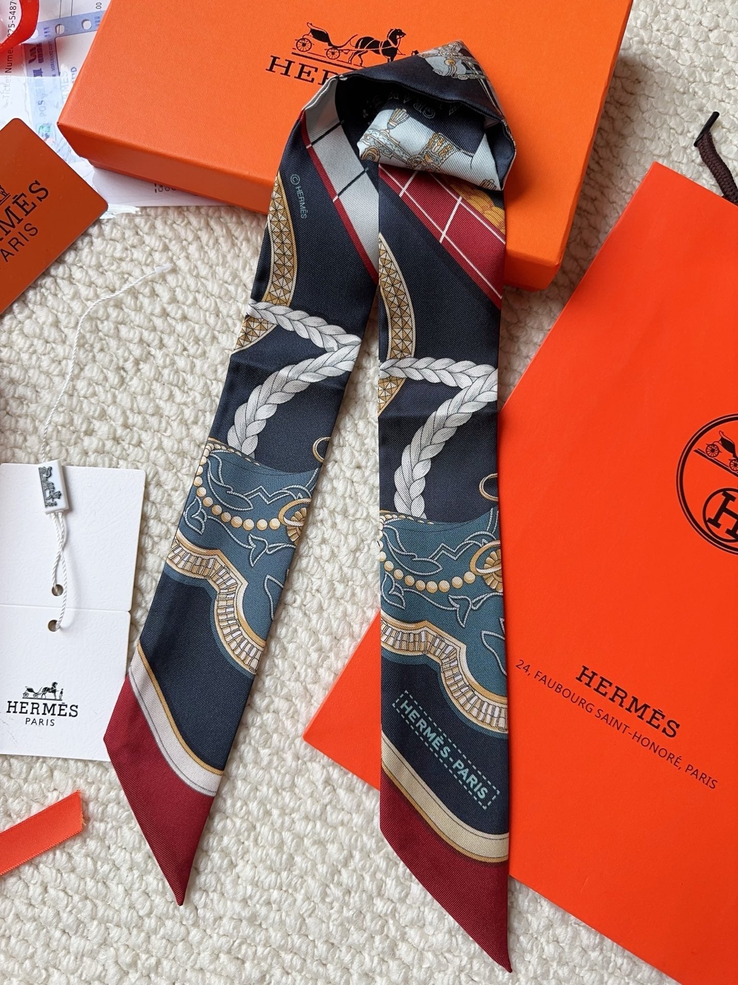 HERMES 26S SCARF 86 IN SILK 309619