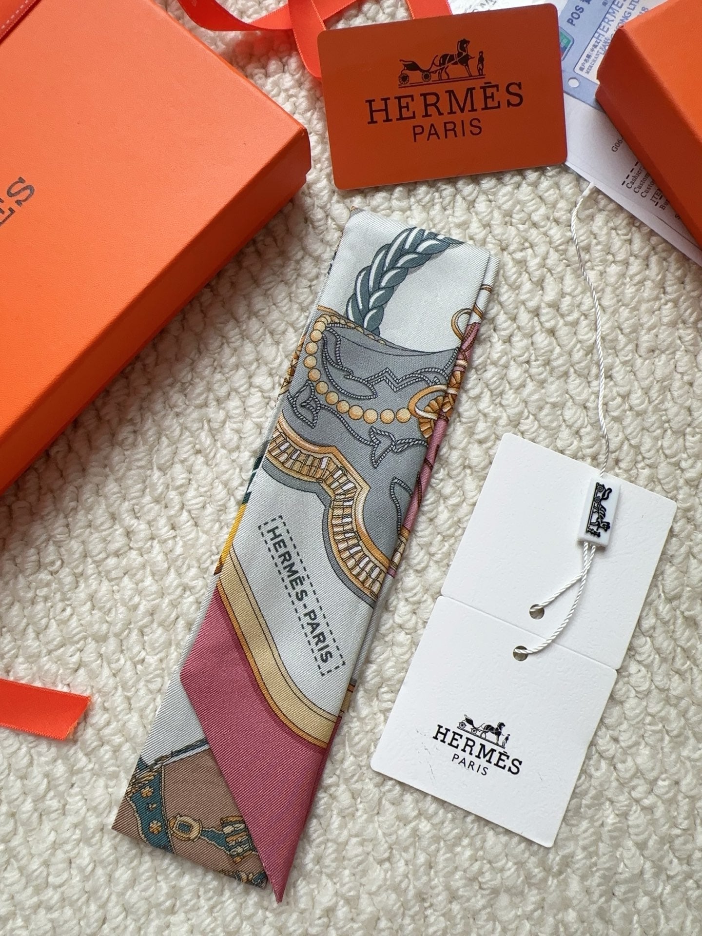 HERMES 26S SCARF 86 IN SILK 309624