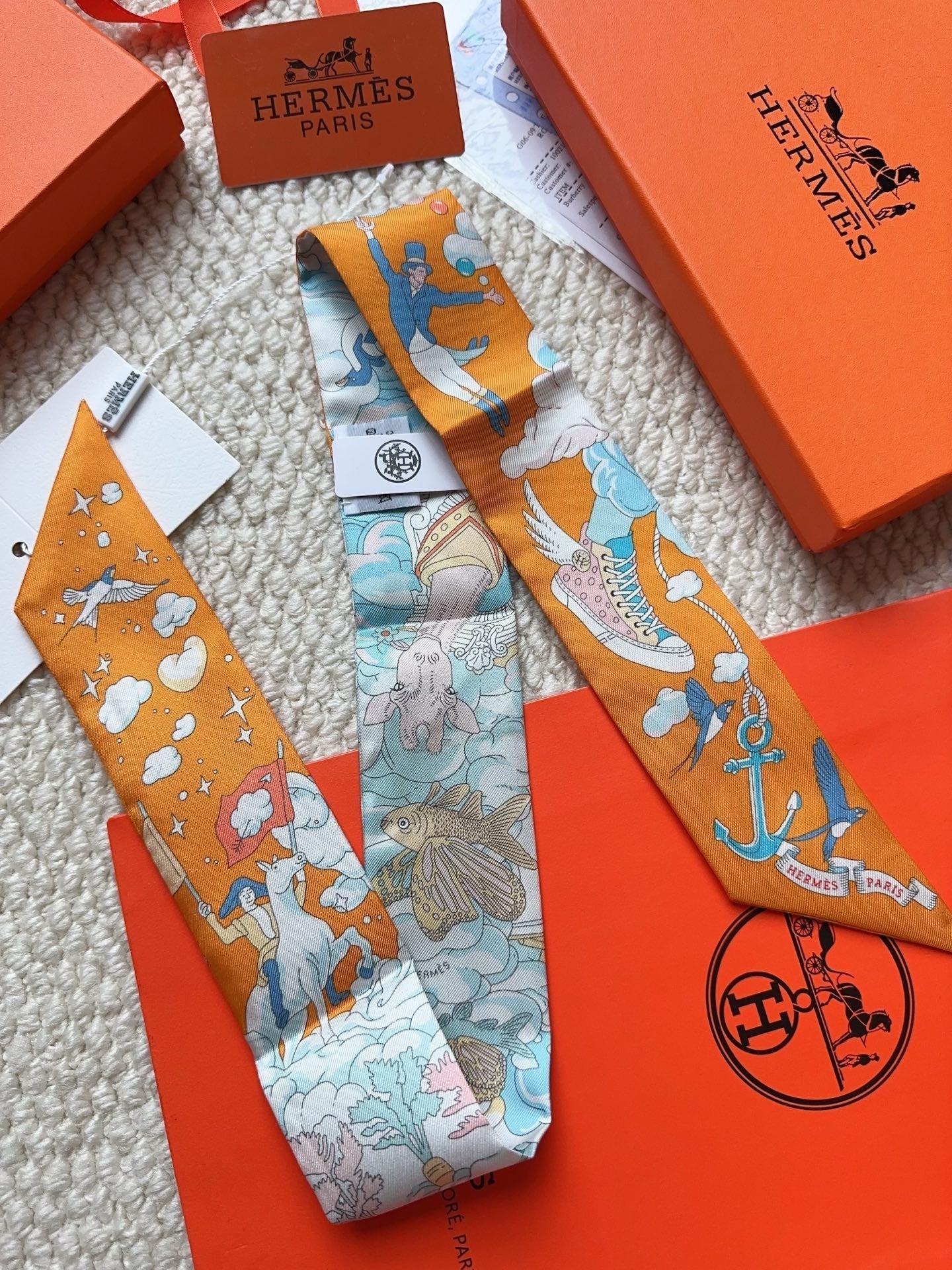 HERMES 26S SCARF 86 IN SILK 309635