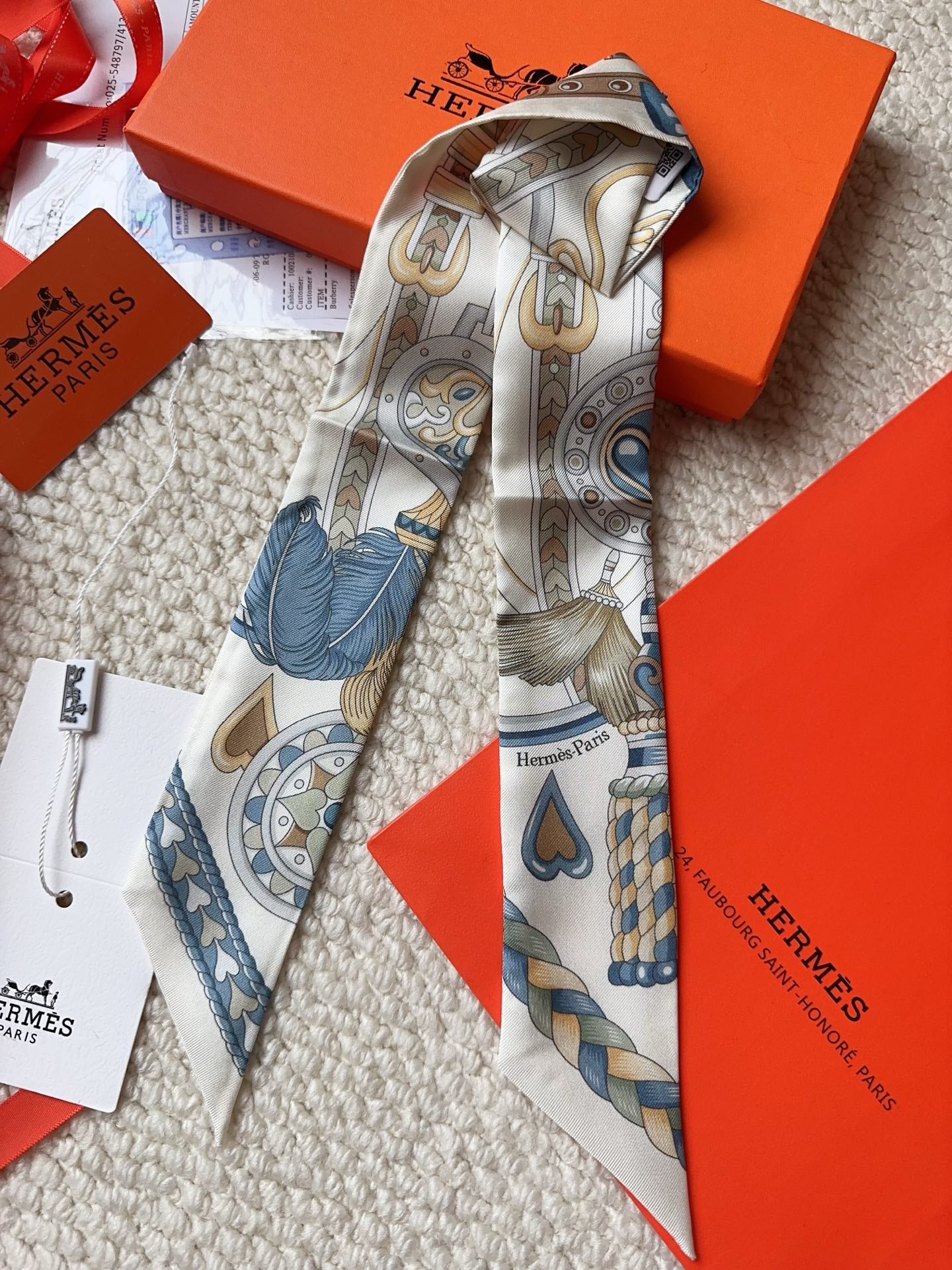 HERMES 26S SCARF 86 IN SILK 309639