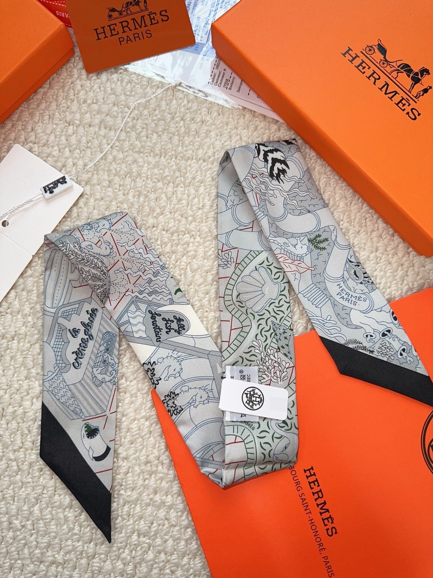 HERMES 26S SCARF 86 IN SILK 309649