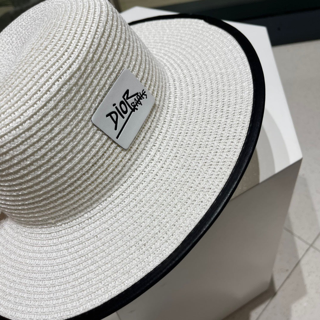 DIOR 26S STRAW BOATER HAT STYLE 206